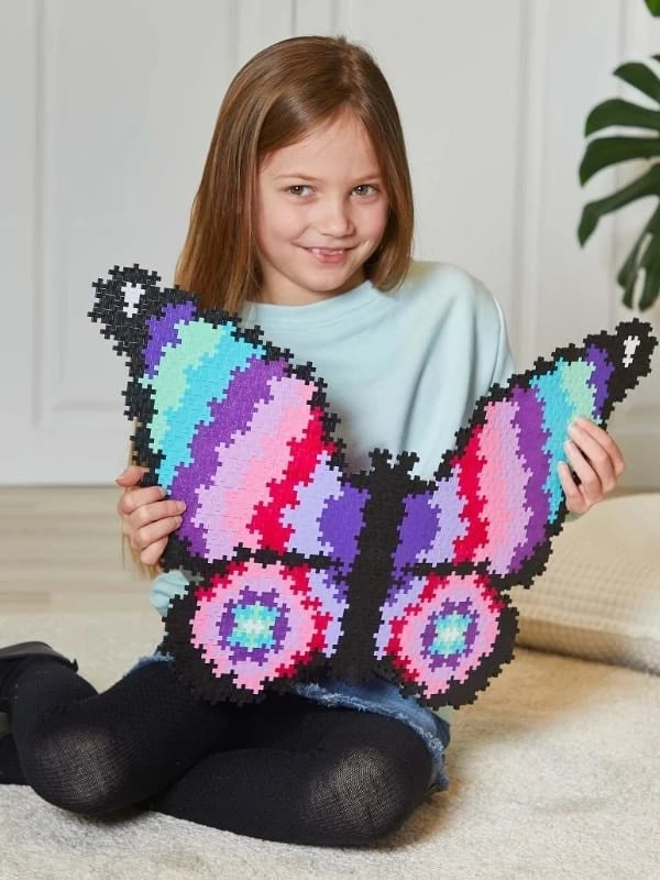 Puzzle bllokësh Plus-Plus Butterfly 800 copë, Shumëngjyrësh
