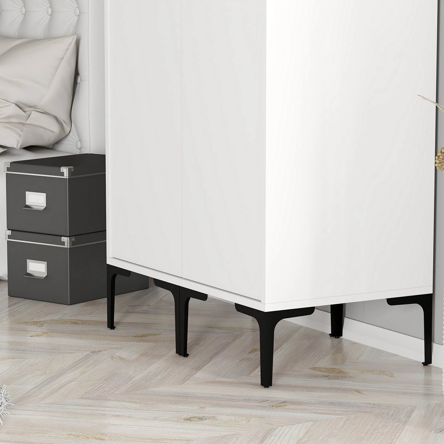 Dollap për dhomë gjumi, ngjyrë e bardhë, Skye Decor, Kumsal SS