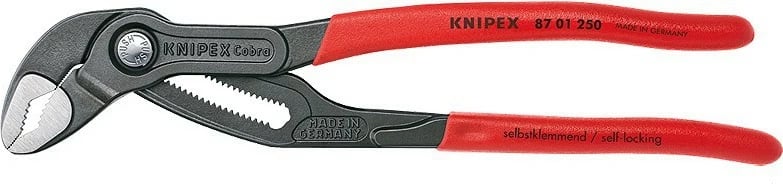 Pinca Knipex 87 01 250, 250mm, dorezë plastike e kuqe