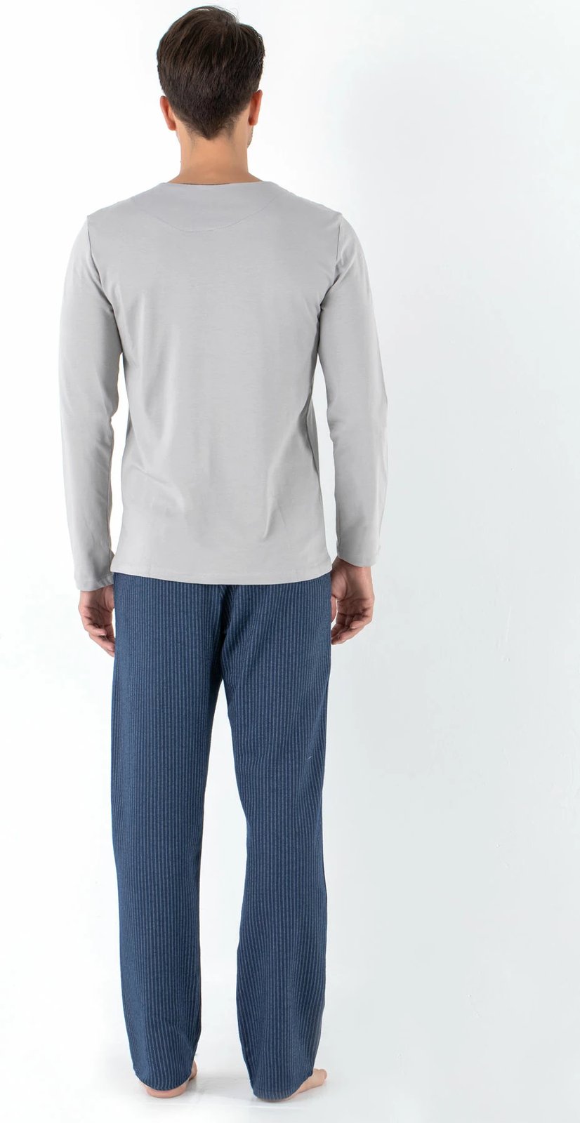 Set pizhamash për burra Jumeon, 002-000466, gri, kaltër