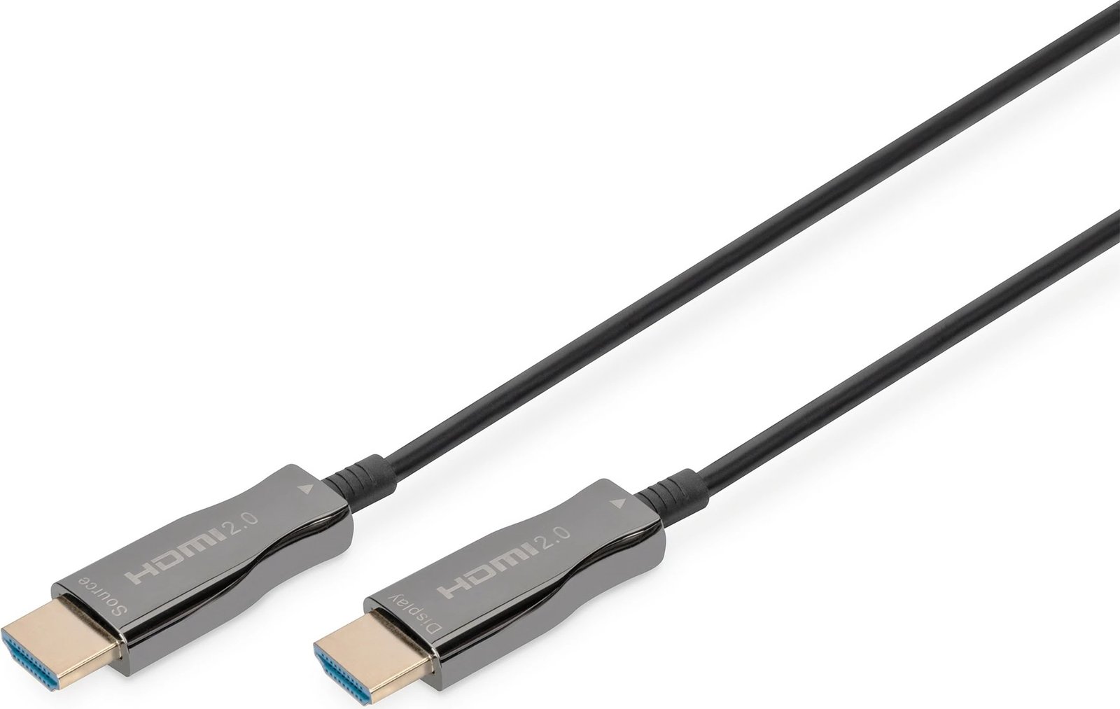 Kabllo HDMI IC Intracom DIGITUS AOC Hybrid, 30m, UHD 4K, e zezë
