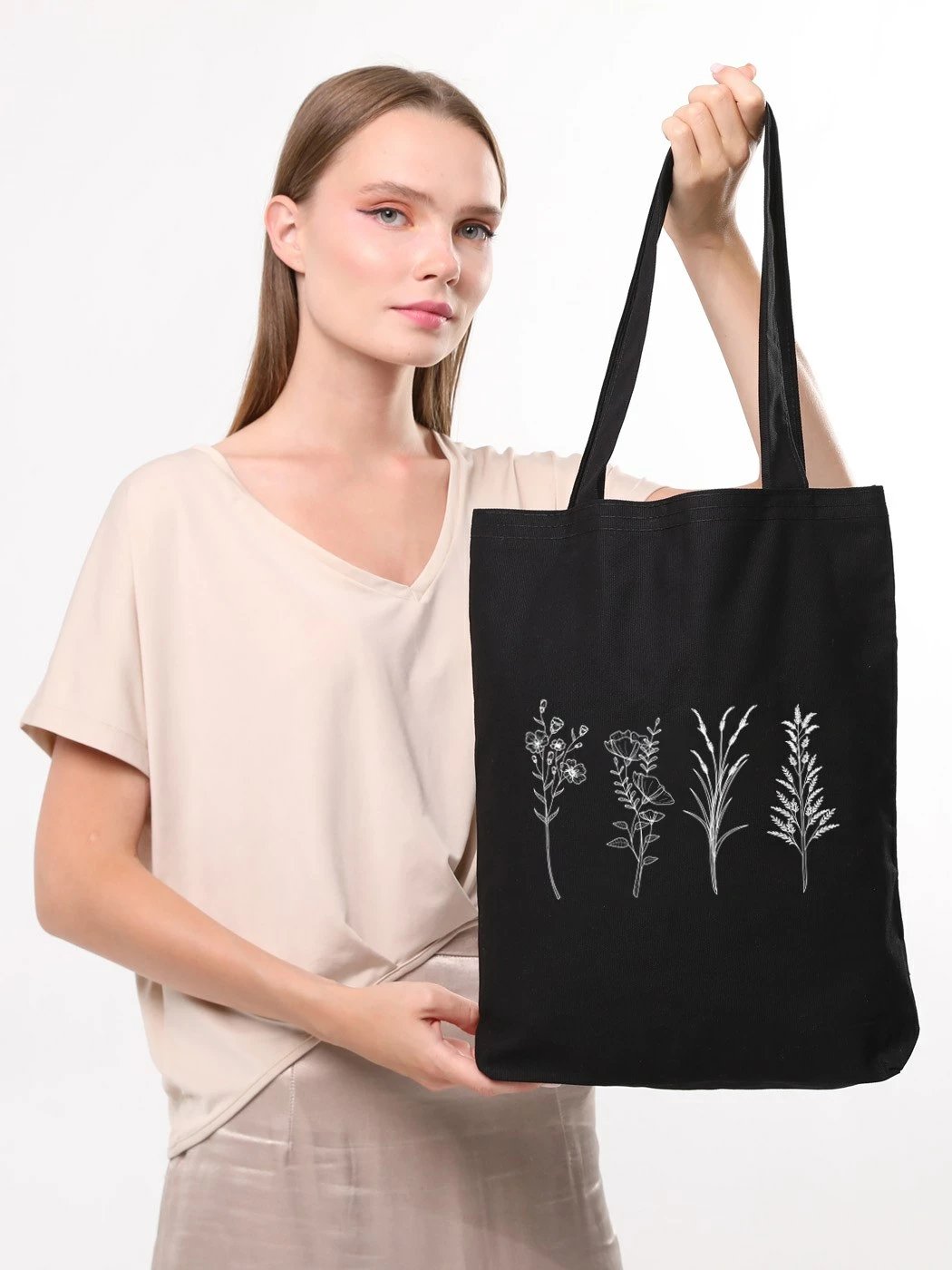 Qese tote Zoozie, e zezë, 35x40x8cm