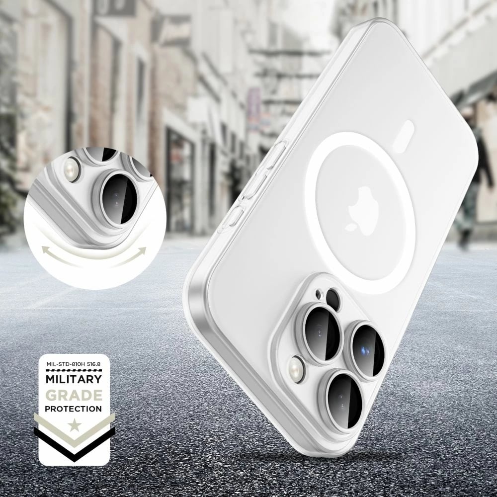 Mbështjellës Tech-Protect MagSlim MagSafe për iPhone 15 Pro, Bardhë