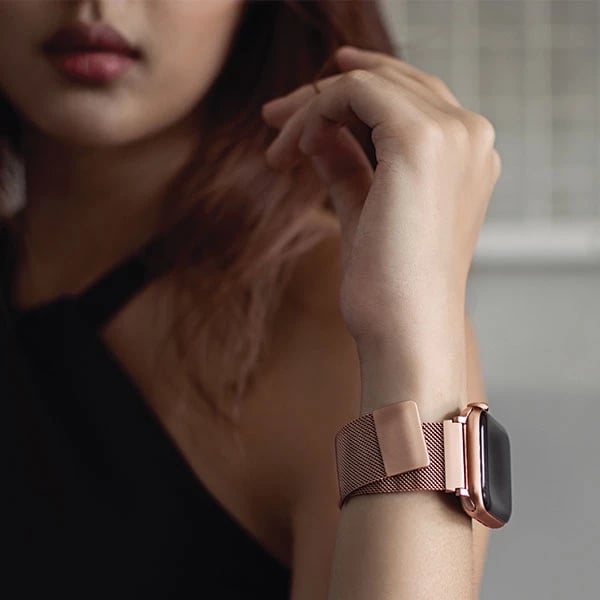 Rrip çeliku për Apple Watch UNIQ Dante, 38/40/41mm, rozë e artë