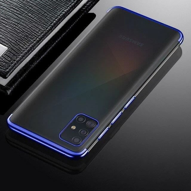 Mbështjellës Hurtel Clear Color 0.3mm për Samsung Galaxy A72, TPU, Kaltër/Transparent