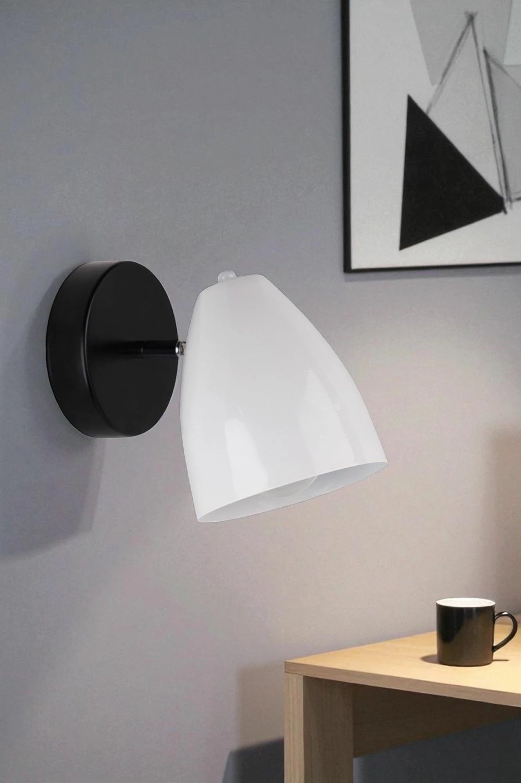 Llambë muri Opviq, e bardhë dhe e zezë, 9078-1