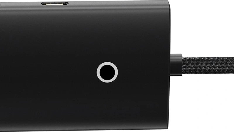 Kasë USB-C Baseus OS-Lite WKQX080101, 4 porta USB 3.0, 25cm, e zezë