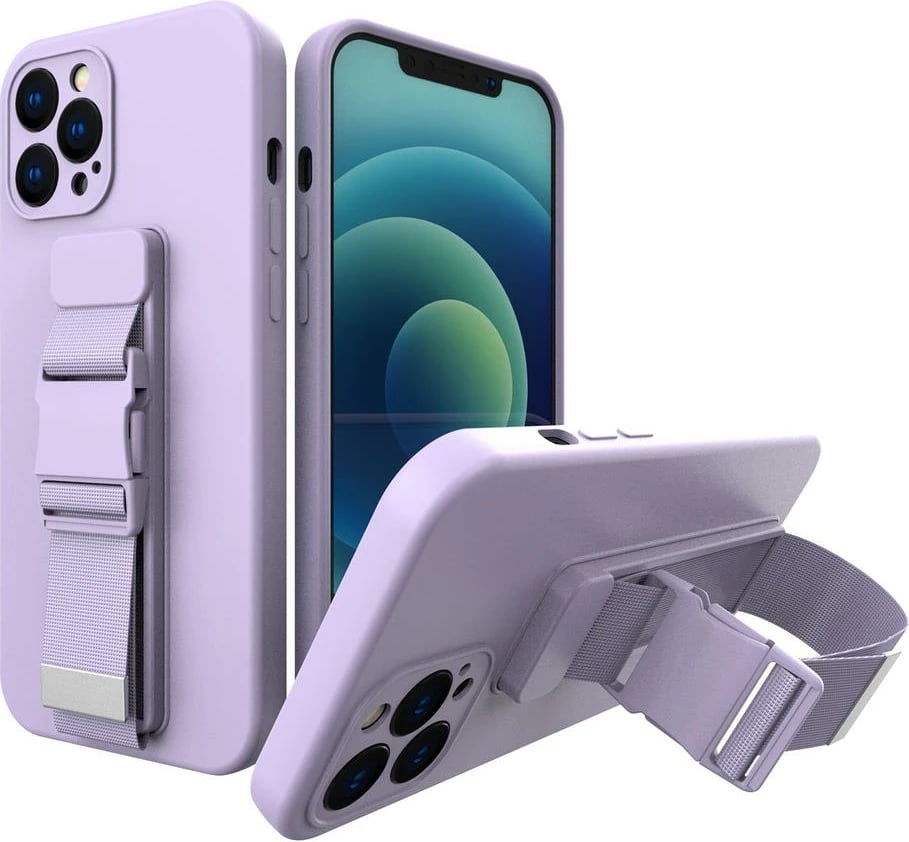 Mbështjellës Hurtel për iPhone 13 Pro, me litar, vjollcë