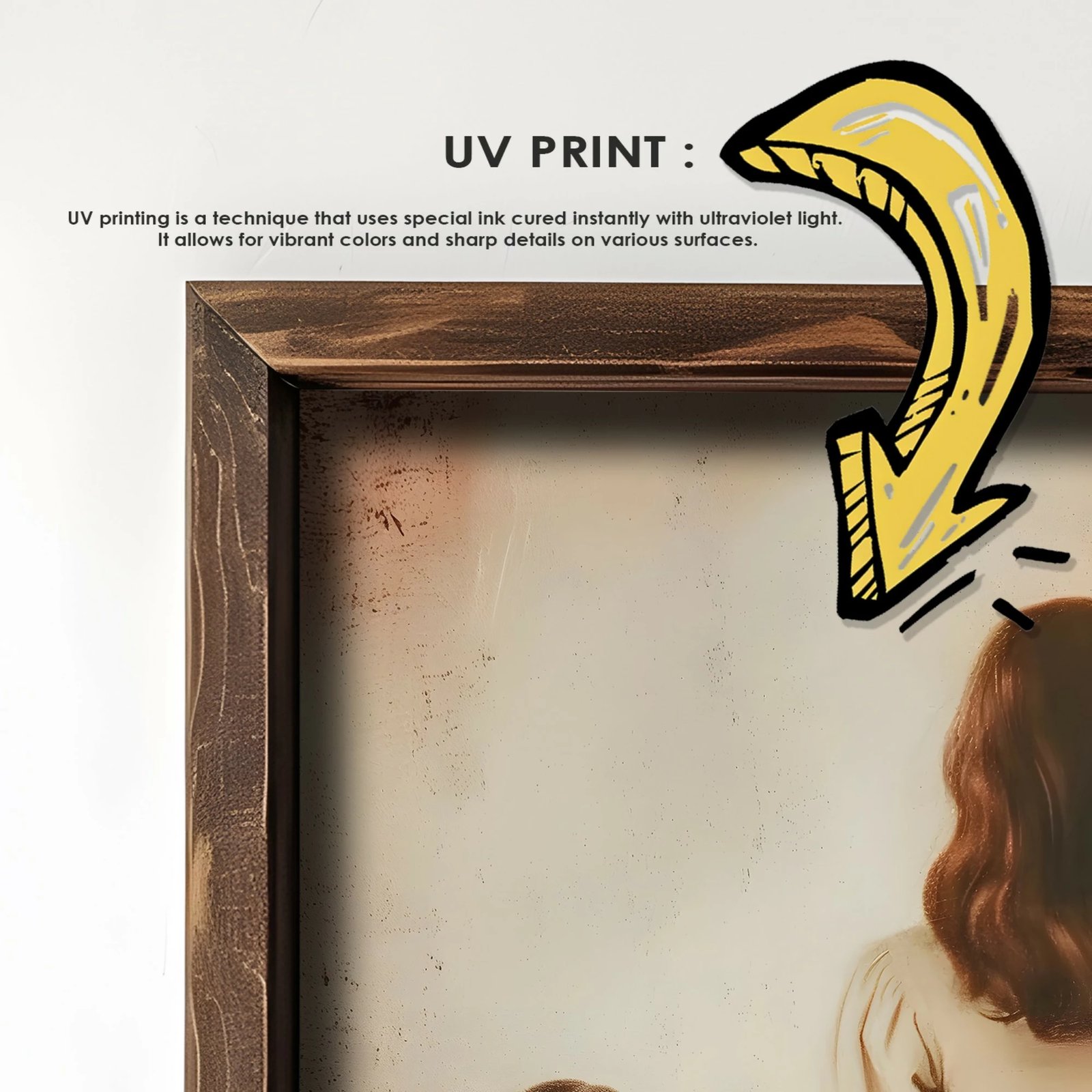 Pikturë dekorative me kornizë, MDF, shumëngjyrëshe, GE221-L