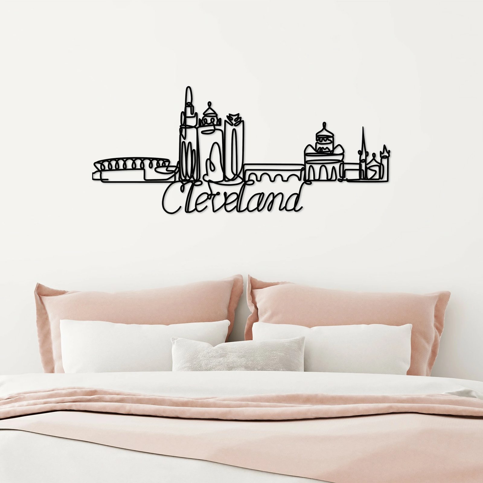 Aksesor dekorativ metalik për mur, Wallity, Cleveland