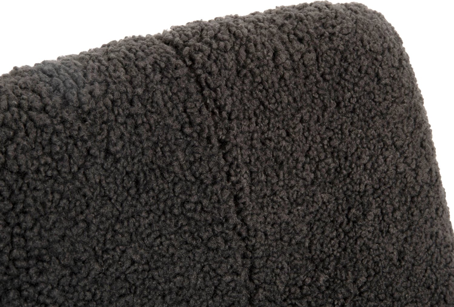 Karrige SHELLY FH8590.01, pëlhurë TEDDY, ngjyrë gri, këmbë metalike të zeza, 48x64x87H cm., set prej 2 copë