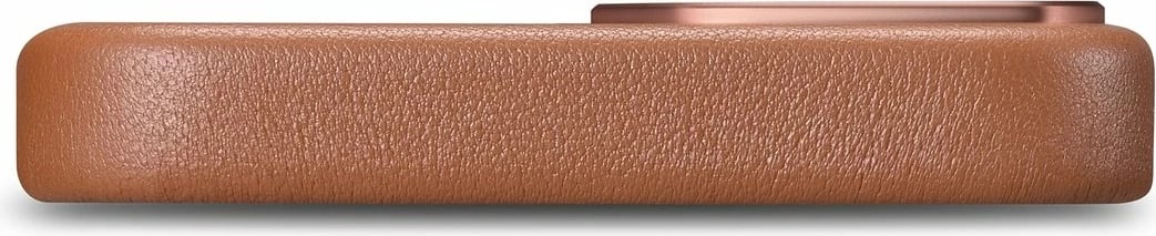 Mbështjellës iCarer për iPhone 14 Plus, lëkurë natyrale, MagSafe, Kafe