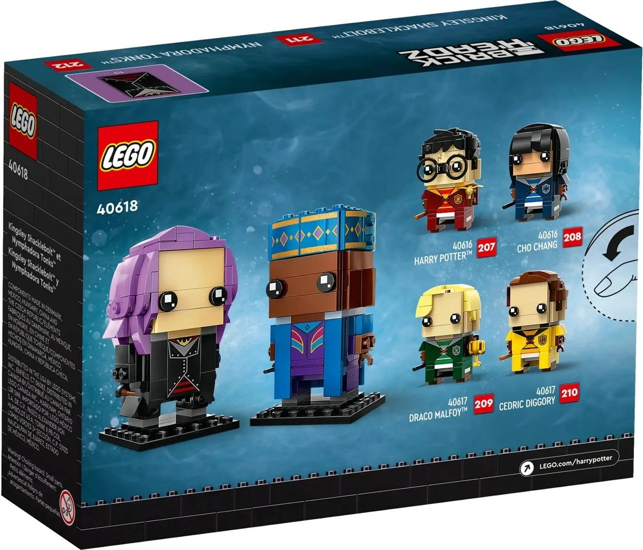 Set LEGO BrickHeadz Harry Potter 40618 Kingsley Shacklebolt dhe Nymphadora Tonks