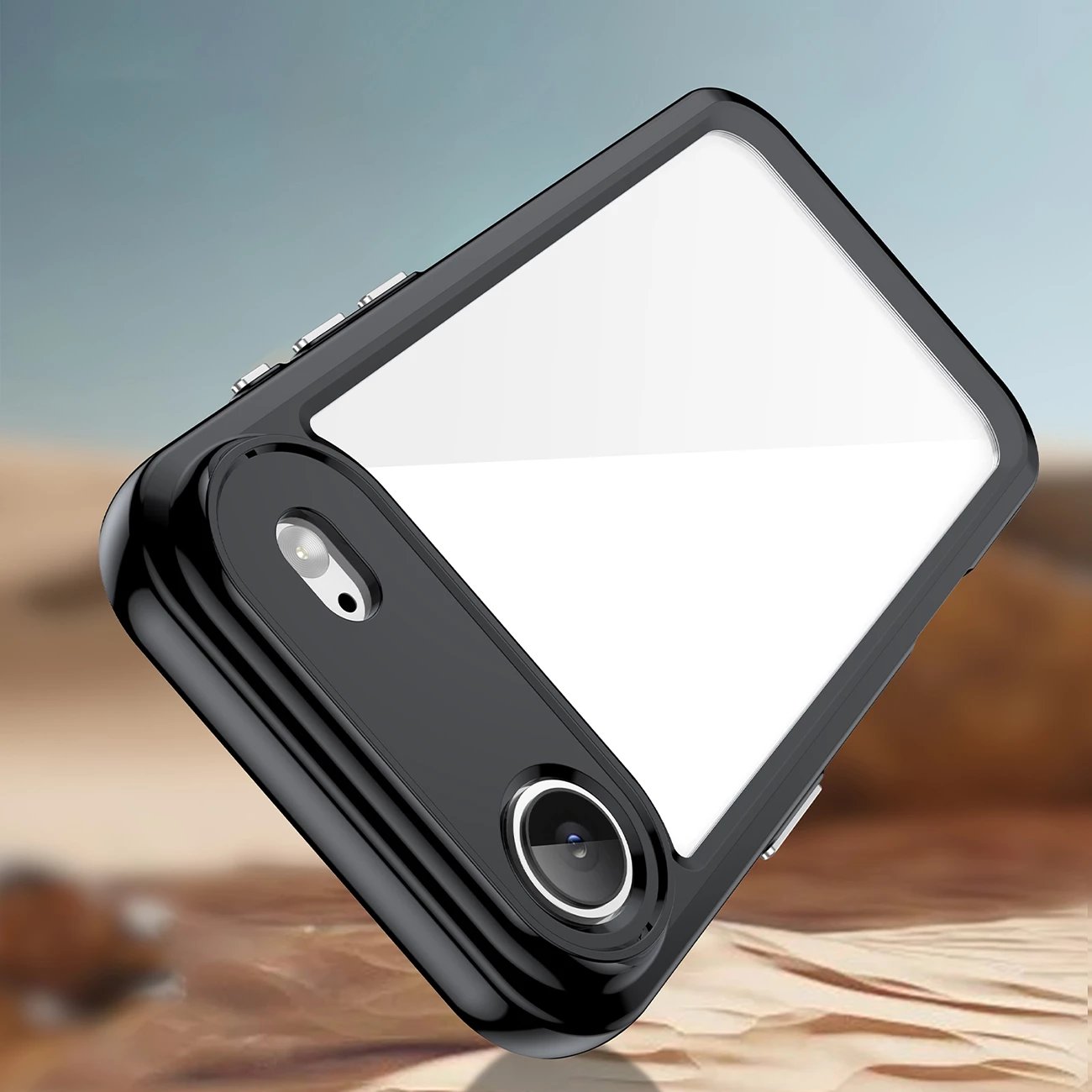 Mbështjellës Hurtel Outer Space për iPhone 17 Air, MagSafe, i zi transparent