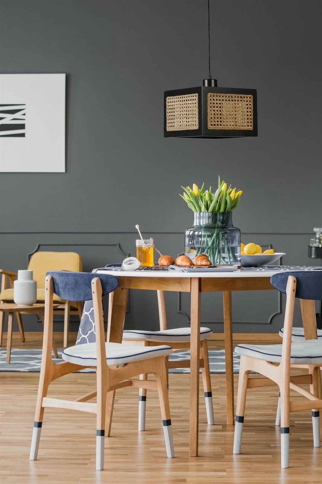 Llambë tavani Opviq, ratan, e zezë, Kumsal Büyük, një copë