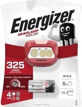 Dritë koke Energizer HDL20 3AAA 325 LM, e kuqe