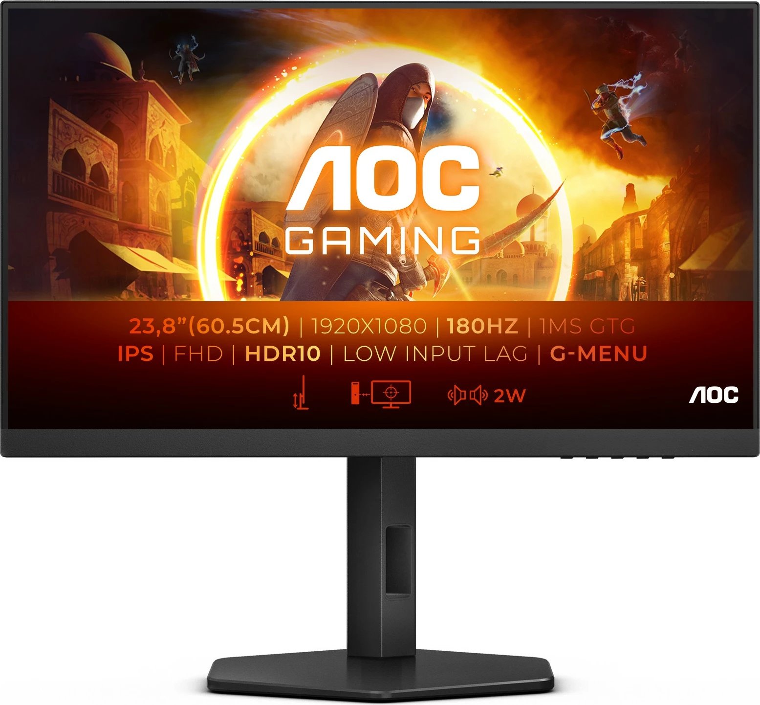 Monitor AOC 24G4X, 60.5 cm (23.8"), Full HD, 0.5 ms, i zi Monitor AOC 24G4X, 60.5 cm (23.8"), Full HD, 0.5 ms, i zi