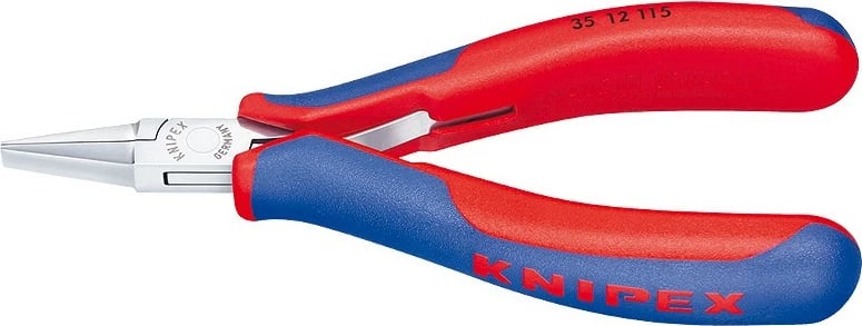 Pincë e hollë Knipex 35 12 115, çelik, 115mm, dorezë kuqe/kaltër