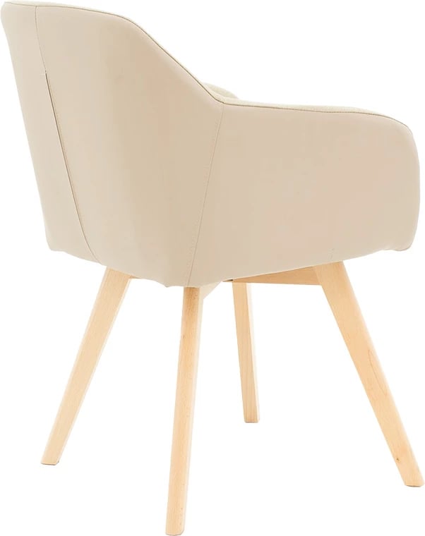 Karrige Safira, pëlhurë PU, bezhë-natyrale, 57x58x84cm