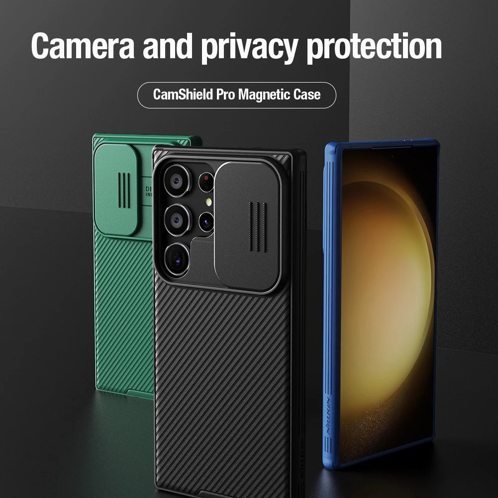 Mbështjellës Nillkin CamShield Pro për Samsung Galaxy S24 Ultra, i gjelbër