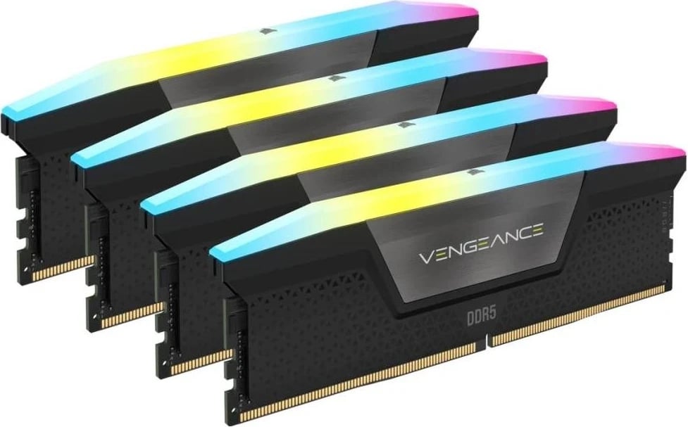 RAM Memorje Corsair Vengeance RGB, 192GB [4x48GB 5200MHz DDR5 CL38 DIMM], ngjyrë e zezë