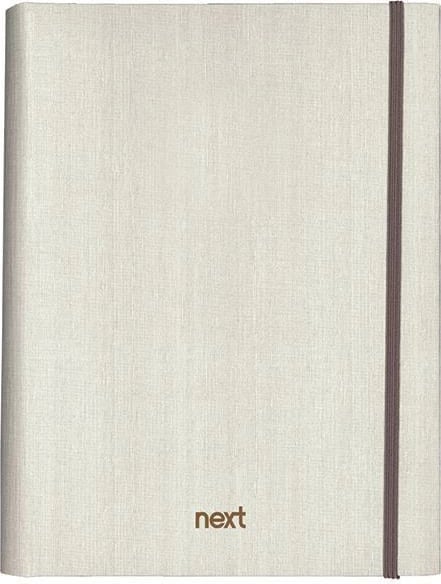 Bllok shënimesh spiral Next 17x25cm, 5 lëndë, 175 faqe, me rrip elastik