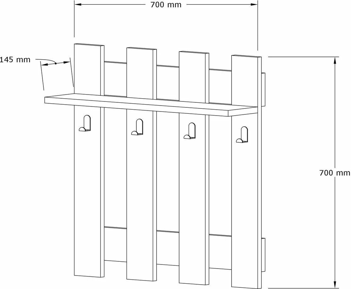 Varëse muri Carina, e bardhë, Hanah Home