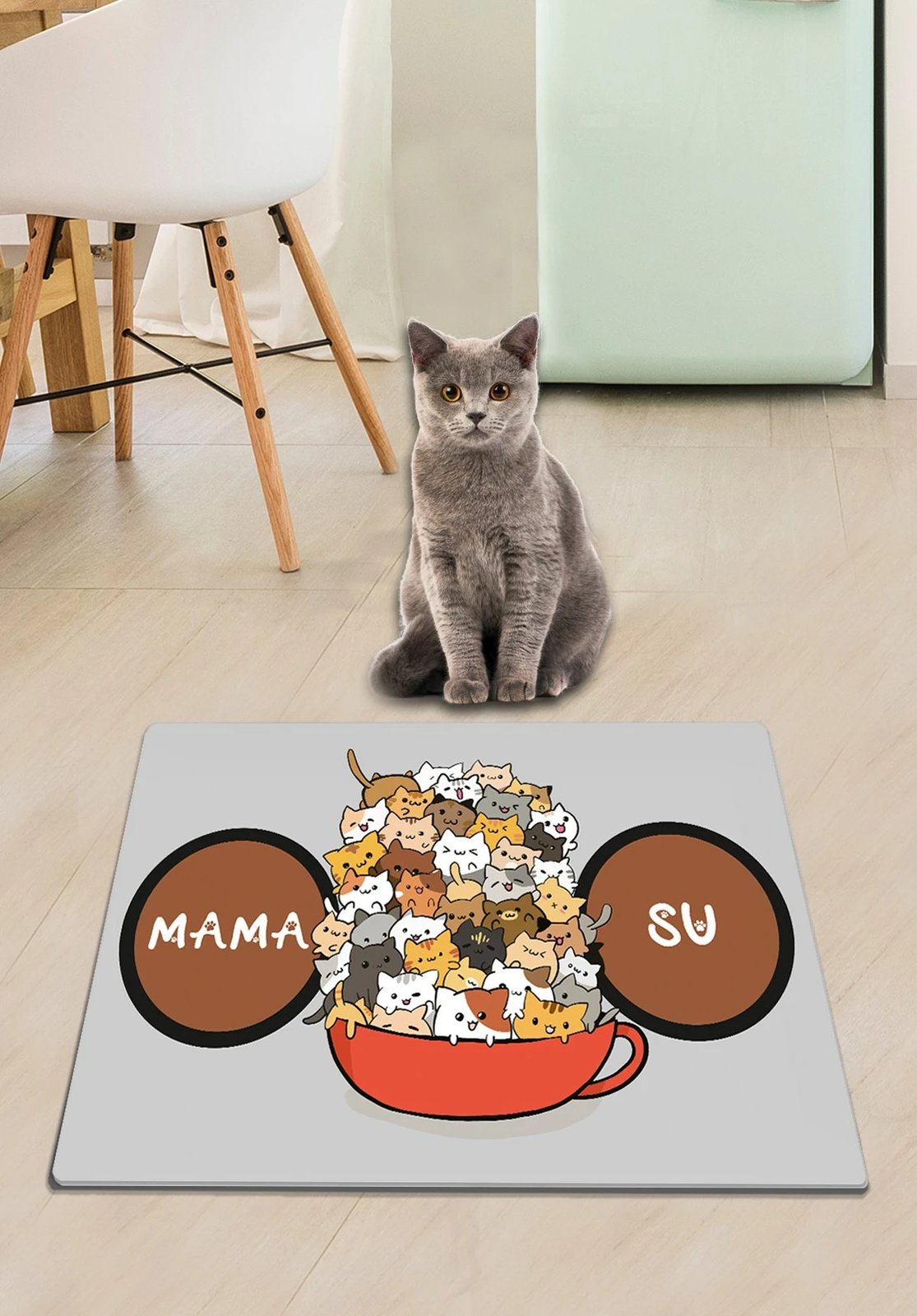 Tapet për rërë mace, shumëngjyrësh, Paws & Whiskers, A Cup Of My Cat, 40x60cm