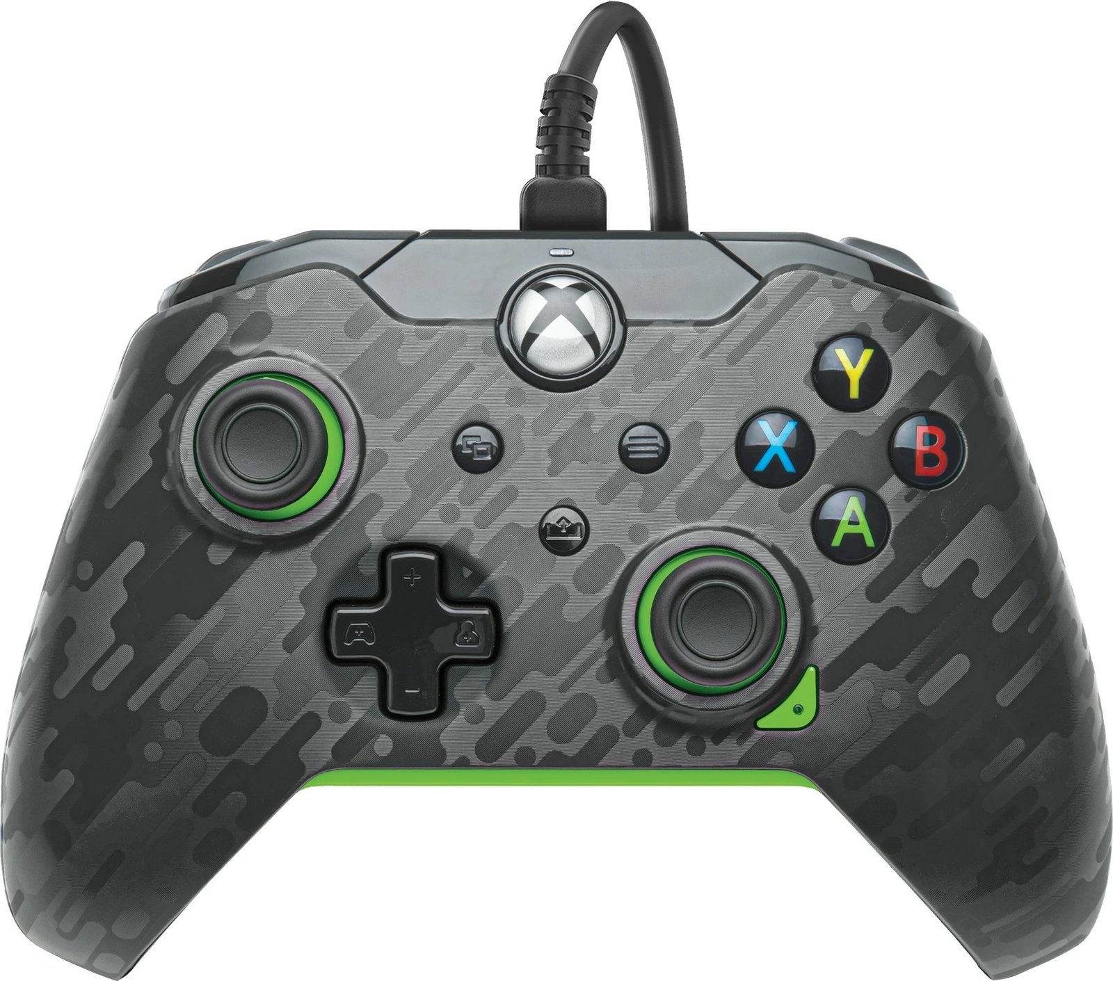 Gamepad PDP Neon Carbon, Xbox, Windows 10/11, Wired, USB, Karbon, Gjelbër
