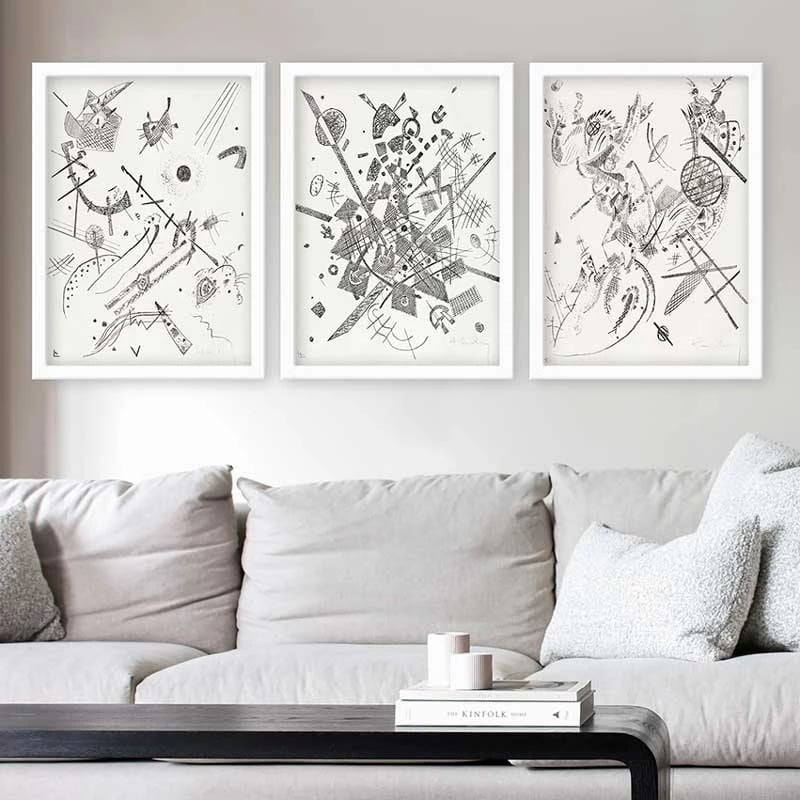 Pikturë dekorative me kornizë (3 copë), Wallity, 3BC_UN2968500_3545