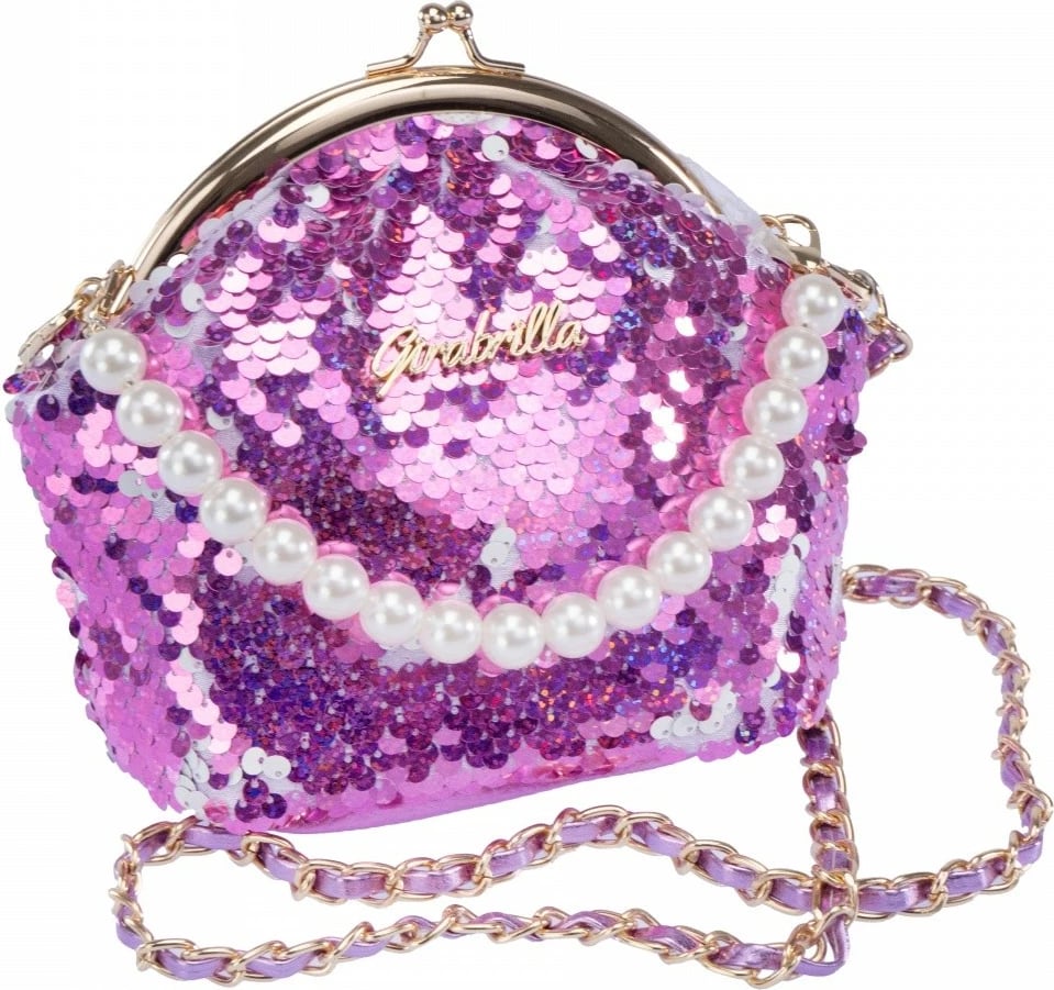 Çantë supi Nice Girabrilla Wallet Bag për vajza, Gold/Violet