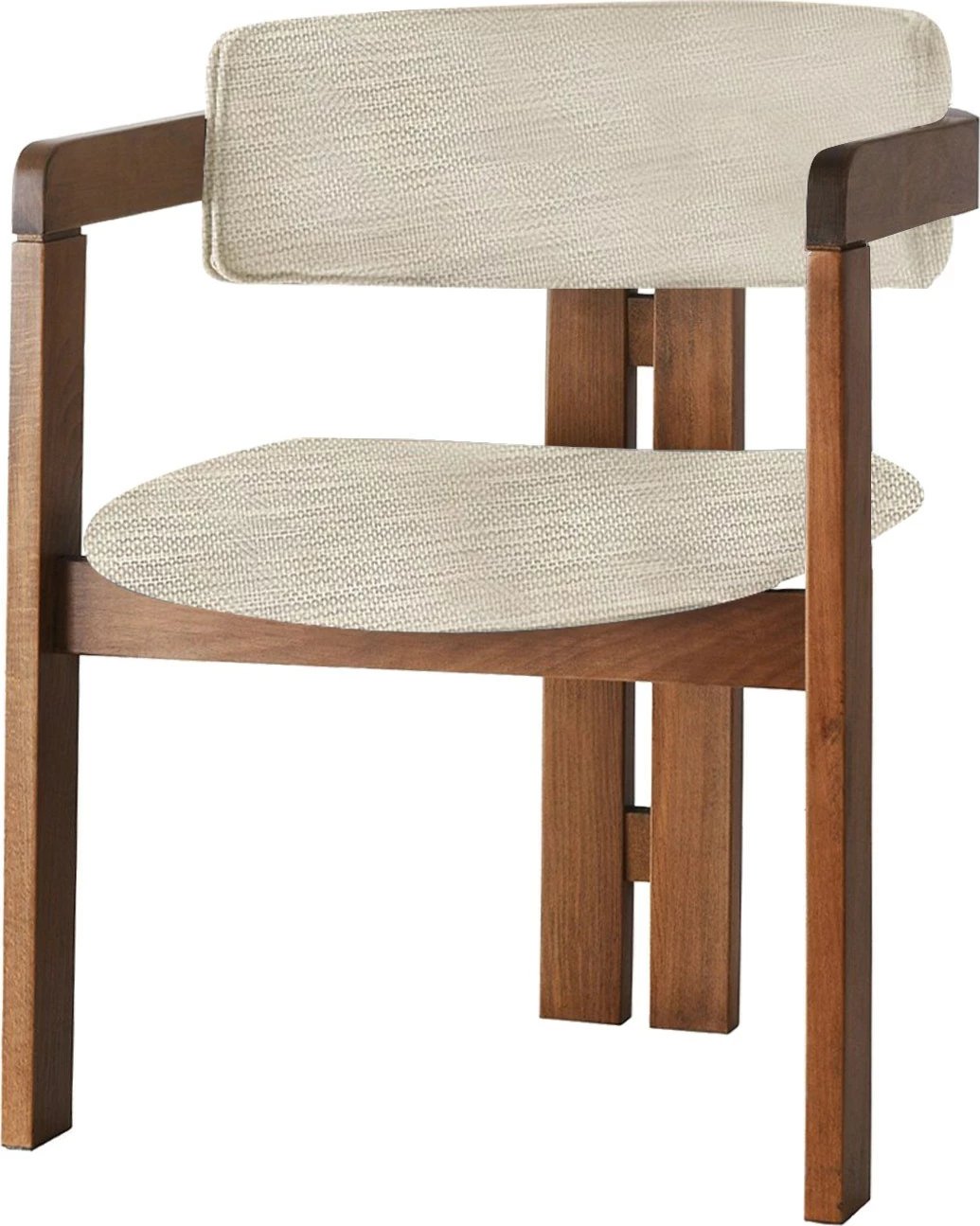 Karrige Skye Decor, ngjyrë gri e çelët, dru arre, CO-015