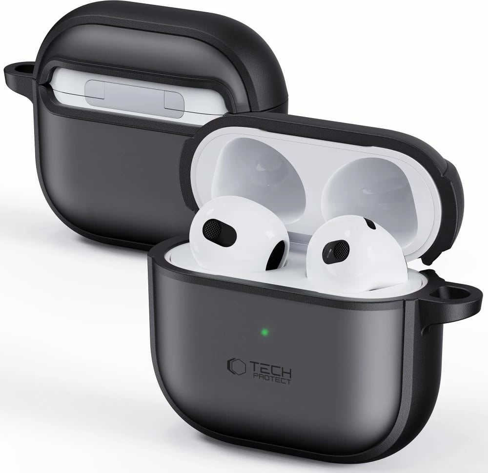 Mbështjellës Tech-Protect Slim Hook për AirPods 4, i zi