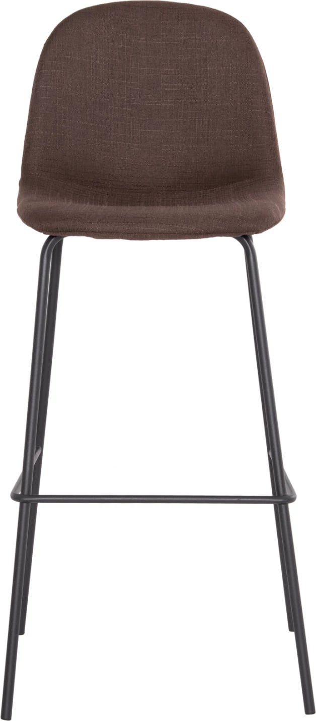 Karrige për bar VINCENT FH8579.23, ngjyrë kafe, kornizë metalike e zezë, 47x46x104H cm, set prej 4 copash