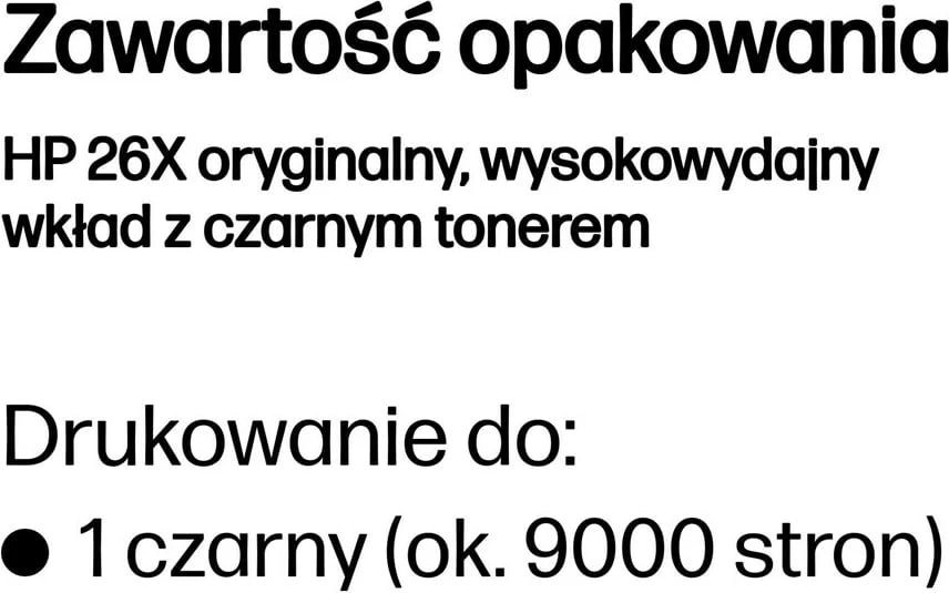 Toner HP 26X origjinal për LaserJet, i zi, CF226X