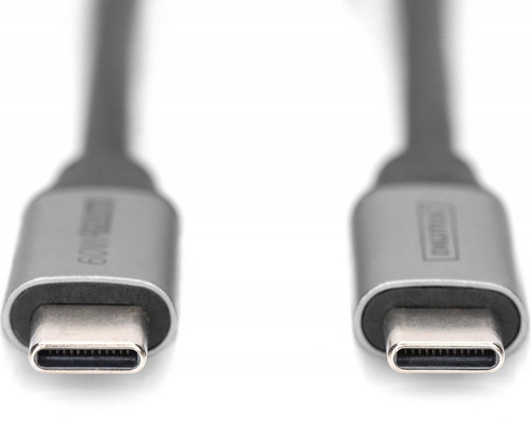Kabllo USB C/USB C Digitus DB-300220-010-S, 1m, 60W, 5Gbps, e zezë/gri Kabllo USB C/USB C Digitus DB-300220-010-S, 1m, 60W, 5Gbps, e zezë/gri