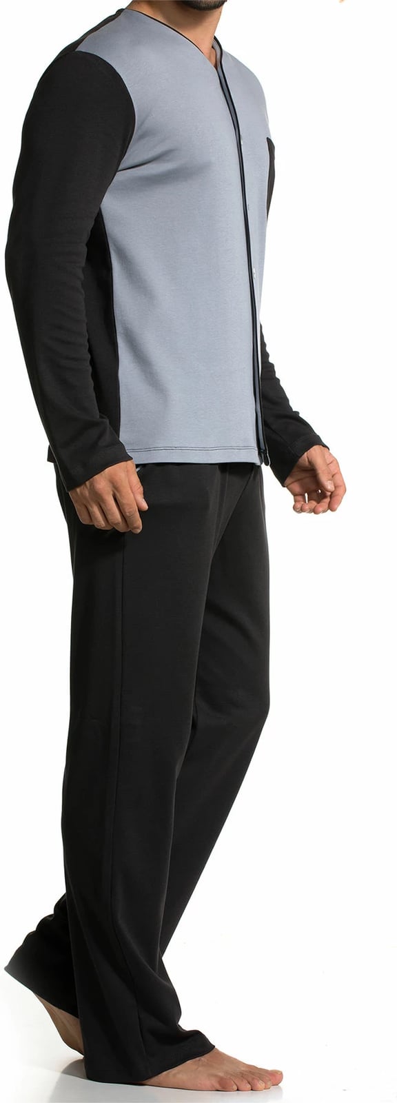 Set pizhamash për burra, Jumeon, 002-000371, e zezë/gri