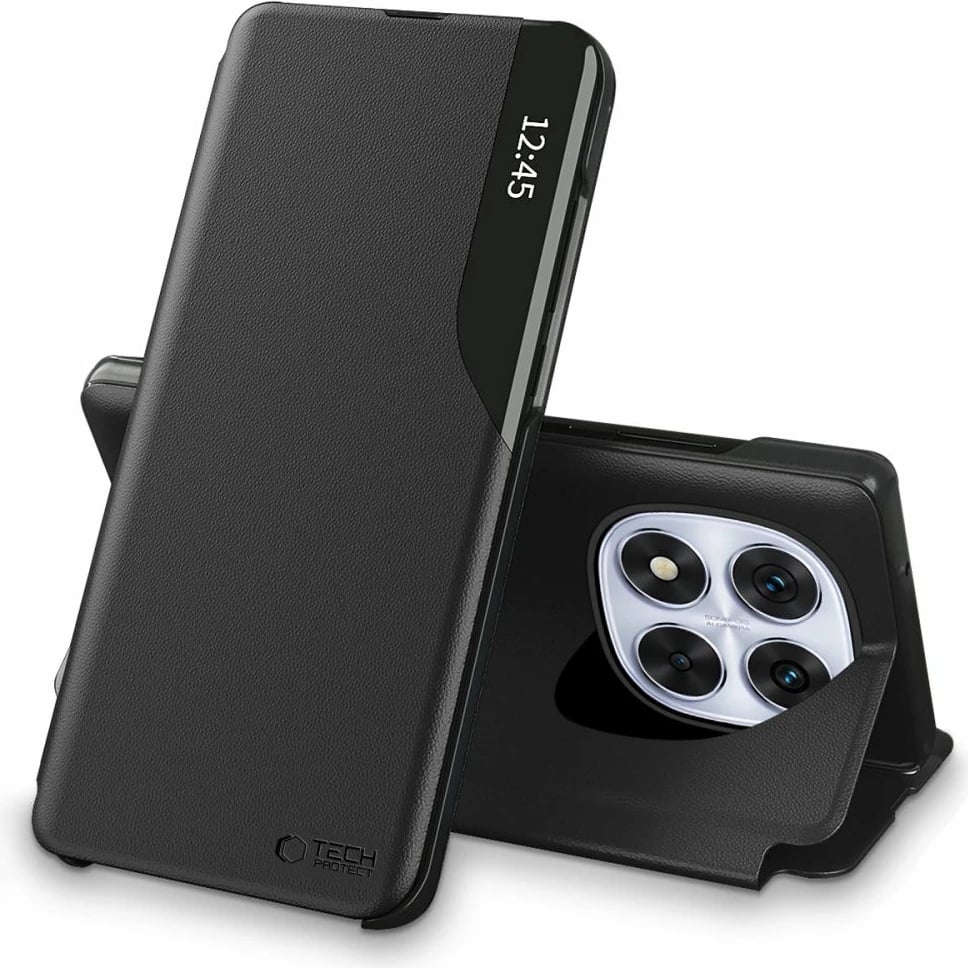 Mbështjellës Tech-Protect Smart View për Xiaomi Redmi Note 14 Pro 5G / Poco X7 5G, zi