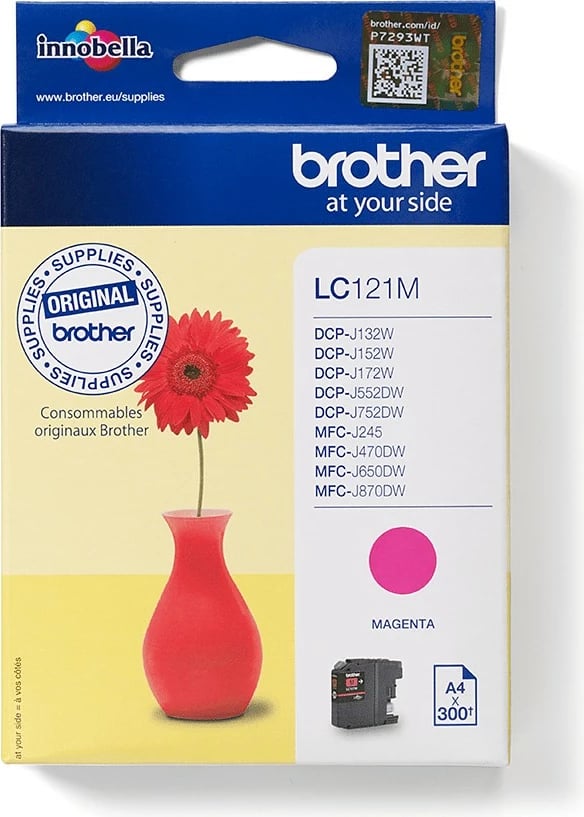 Toner Brother LC121M, Magenta, 300 faqe, Paketë e vetme