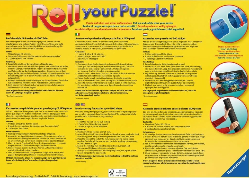 Puzzle Ravensburger 00.017.956, 300-1500 copa, për moshën 14+, zi