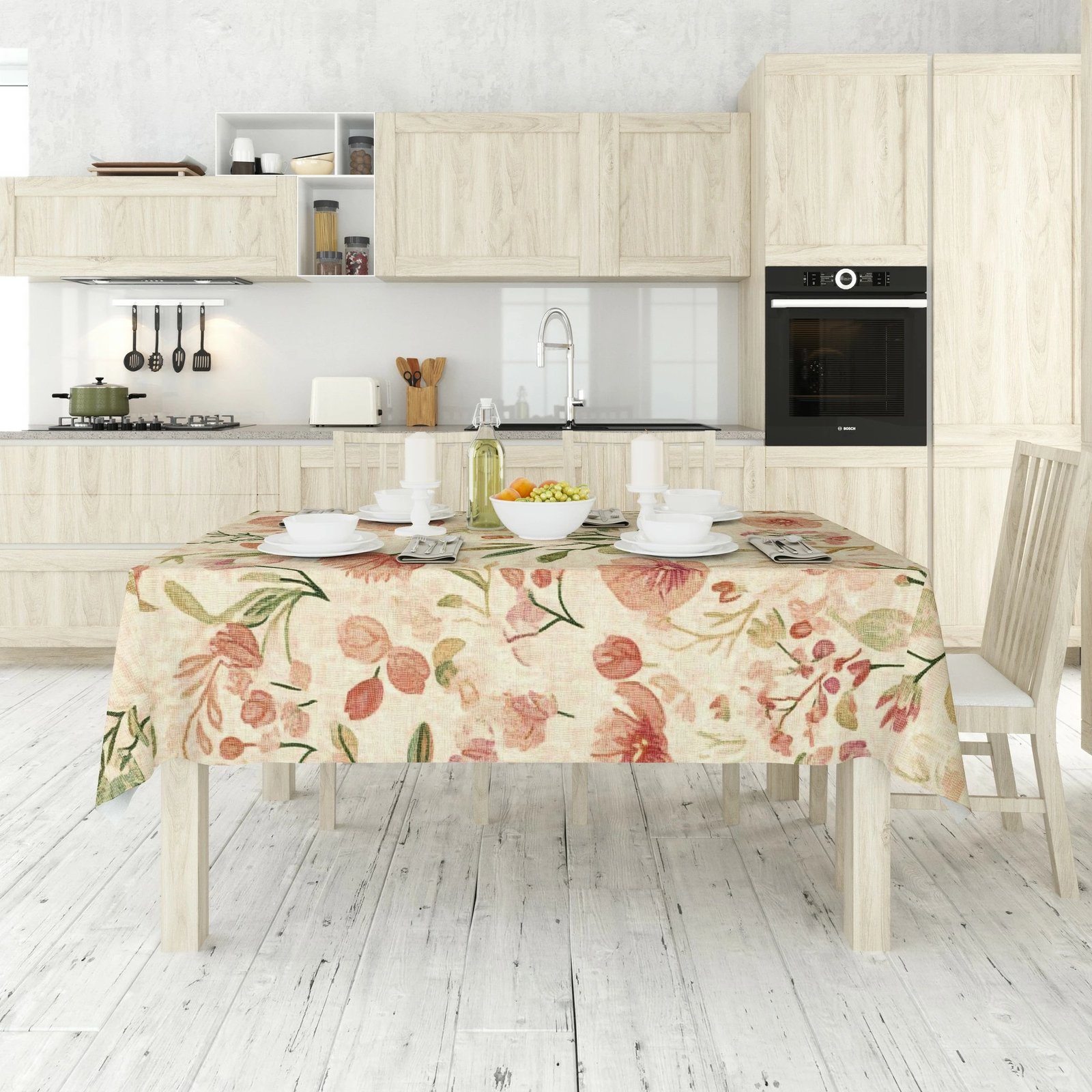 Mbulesë tavoline Hermia, shumëngjyrëshe, Asr-tblclt25-50, 140x140cm