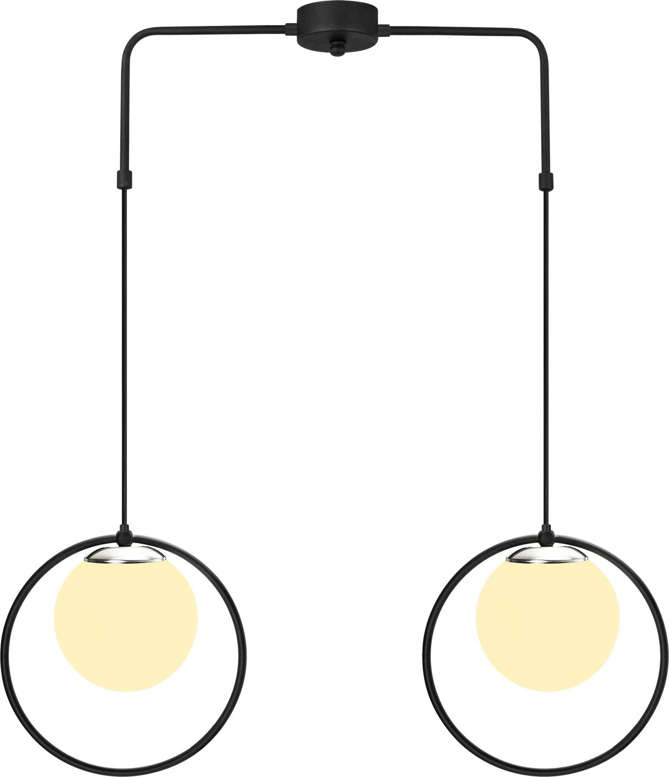 Llambë tavani Opviq, Dolunay - 4501, ngjyrë e zezë dhe e bardhë