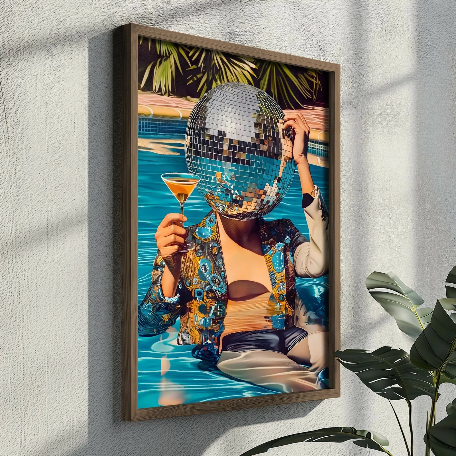 Pikturë dekorative me kornizë MDF, shumëngjyrëshe, Wallity, GE108-L