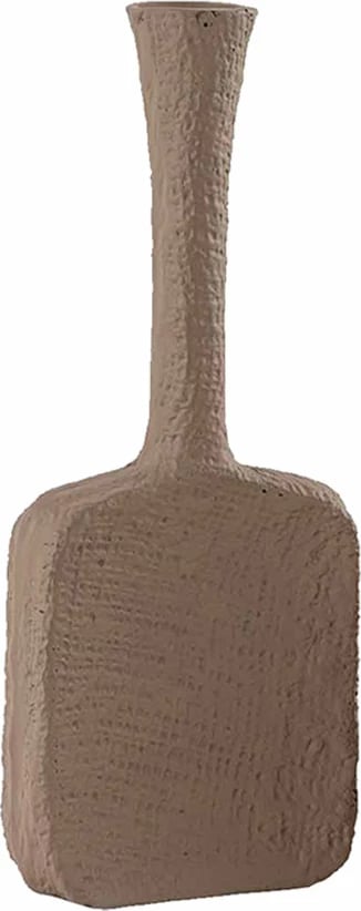 Vazo Formas, alumin, ngjyrë bezhë e ashpër, 13x5x32cm