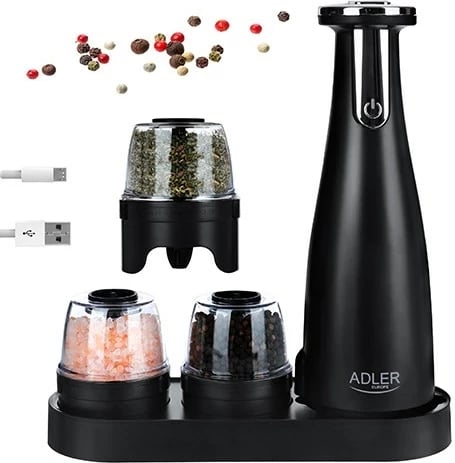 Mulli erëzash Adler AD 4449B, i zi, set