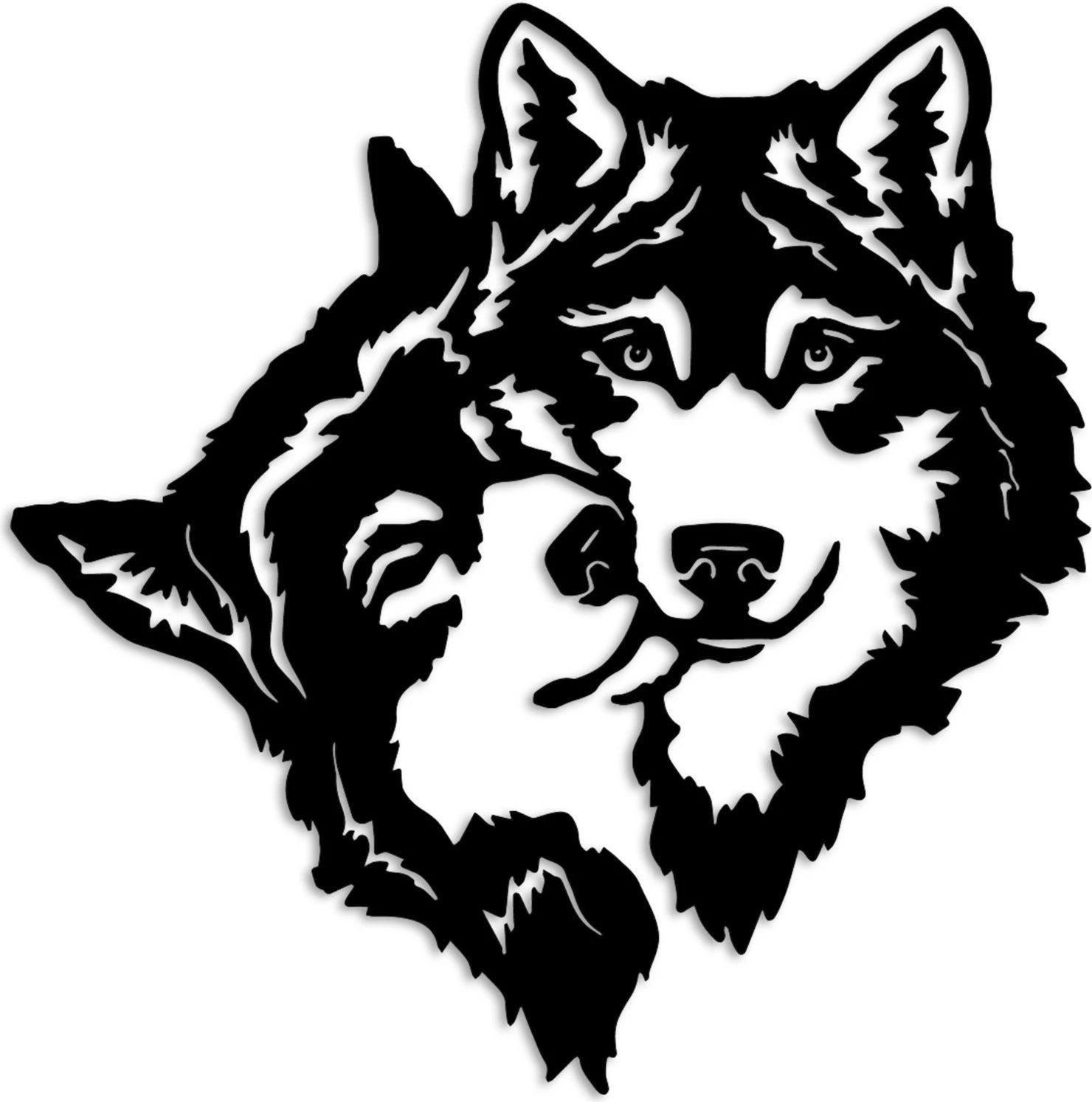 Aksesor dekorativ metalik për mur Wallity, its Love, ngjyrë e zezë, 54x54cm