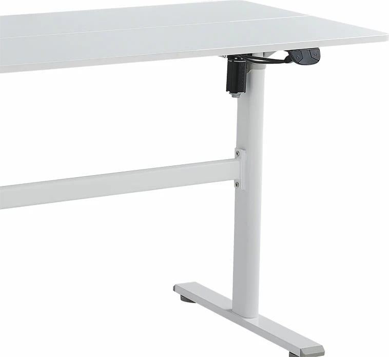 Tavolinë pune e rregullueshme në lartësi Karla e bardhë 120x60x72/115cm