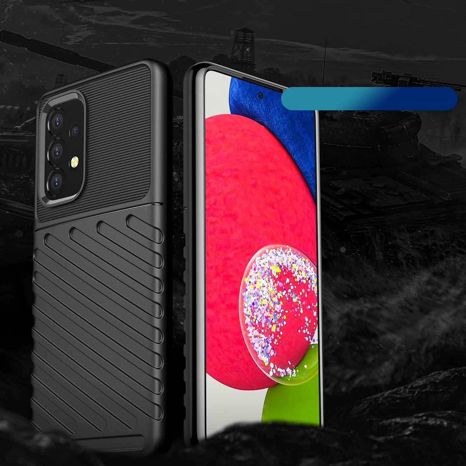 Mbështjellës Hurtel Thunder Case për Samsung Galaxy A53 5G, i zi
