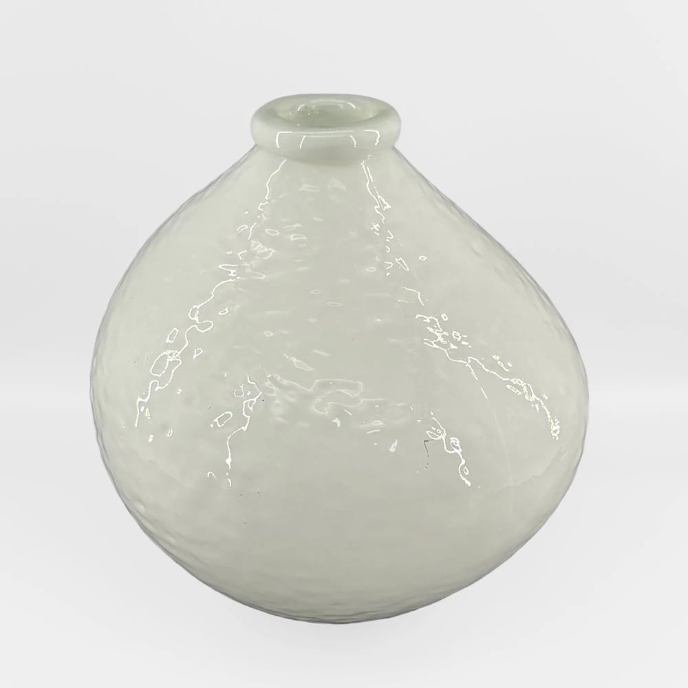 Vazo qelqi e bardhë, 25x25x25cm