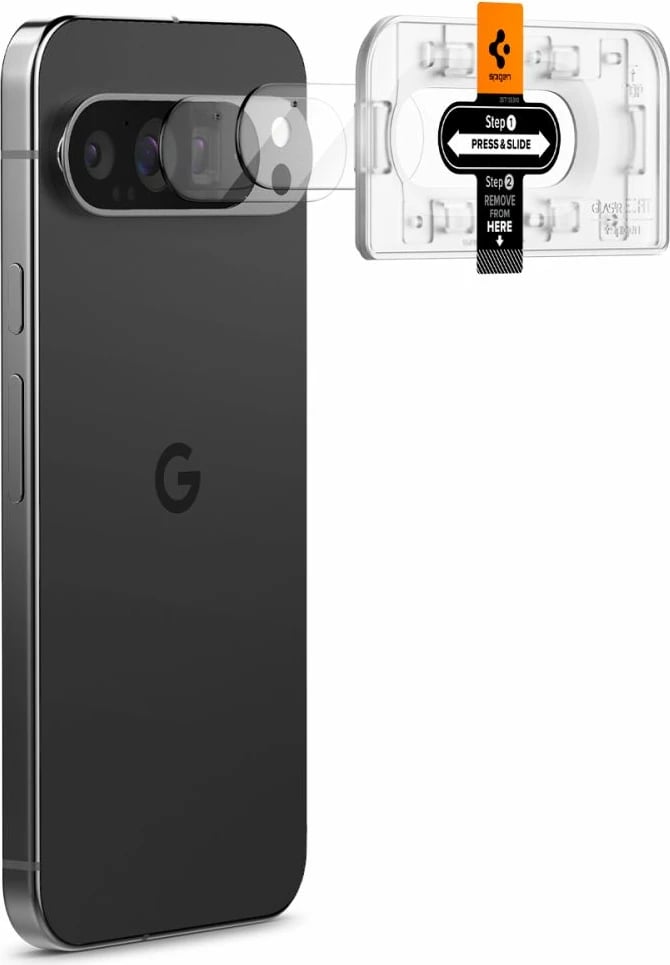 Mbrojtës xhami për kamerë Spigen Optik.tR Ez Fit, për Google Pixel 9 Pro, 2 copë